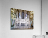 Cathedral interior in Chartres with detailed white altar area Acrylic Print