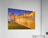 Exploring the ancient walls of Carcassonne in France at twilight Acrylic Print