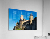 Visit to the famous castle of Carcassonne in France on a clear d Acrylic Print