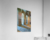 Inside Mont Saint Michel Abbey in Normandy France with stone co Acrylic Print