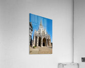 Saint Maclou church in Rouen Normandy with clear blue sky Acrylic Print
