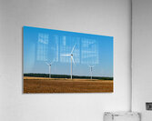 Wind power plant is located in Bourgogne France during clear da Acrylic Print
