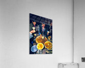 Lighting butter lamps during a ceremony in Tibet Acrylic Print