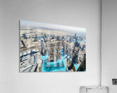 Skyline view of Dubai with skyscrapers and artificial lake Acrylic Print
