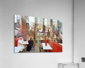 Dining in a modern restaurant with reflective walls in Dubai Acrylic Print