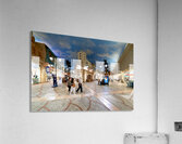 Shoppers stroll through a mall mimicking Dubais outdoor streets Acrylic Print