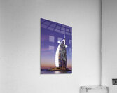 Burj Al Arab hotel illuminated at dusk in Dubai UAE Acrylic Print