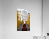 Steps in Residenz Palace in Munich with yellow walls and statues Acrylic Print