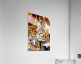 Ornate silver religious monument inside a grand cathedral. Acrylic Print