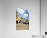 Crowd gathers near town hall in Marienplatz Munich Germany Acrylic Print