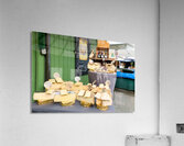 Cheese display at Viktualienmarkt in Munich Germany Acrylic Print
