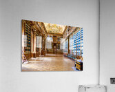 Magnificent baroque library filled with books and ceiling fresco Acrylic Print