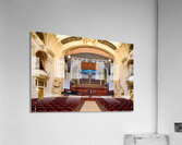 Grand concert hall with organ and empty seats. Acrylic Print