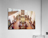 People explore a grand museum or synagogue with historical exhib Acrylic Print