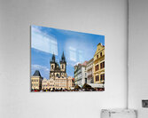 Crowded Prague Old Town Square with Týn Church. Acrylic Print