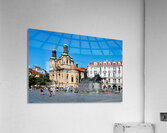 Pragues Old Town Square with St. Nicholas Church and Jan Hus Mo Acrylic Print