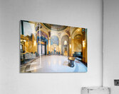 Ornate historic hall with murals arches and elegant seating. Acrylic Print