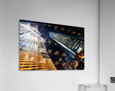 City skyline with skyscrapers shining bright in Shanghai at nigh Acrylic Print