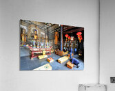 Worshippers offer prayers in a Buddhist temple in Shanghai Chin Acrylic Print