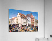 Outdoor dining at restaurants along the Romantic Road in Bavaria Acrylic Print