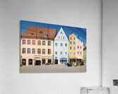 Visitors enjoy main square of Landsberg am Lech in Bavaria Germa Acrylic Print