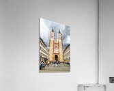 Visitors explore Wurzburger Dom Cathedral in Bavaria Germany Acrylic Print