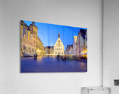 Market square at sunset in Rothenburg ob der Tauber Germany Acrylic Print