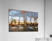 Auckland skyline at sunset from Viaduct Harbour Acrylic Print