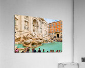 Visitors gather at Trevi Fountain in Rome Lazio Italy during the Acrylic Print