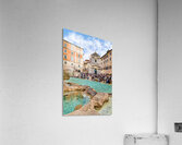 Crowd enjoys the lively atmosphere at Trevi Fountain in Rome Acrylic Print