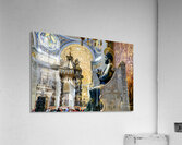 Saint Peters Basilica interior with Saint Peter statue in Rome Acrylic Print