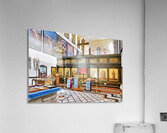 Orthodox Church interior in Jerusalem with icons and decorations Acrylic Print