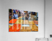 Visitors explore food stands at Mahane Yehuda Market in Jerusale Acrylic Print