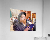 Orthodox Jews engaged in prayer at the Wailing Wall in Jerusalem Acrylic Print