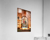 Statue of Mary and Jesus in a chapel with candles Acrylic Print