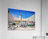 View of the west bank separation wall in Bethlehem with graffiti Acrylic Print