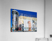 Wall and artwork near a guard tower in Bethlehem Jerusalem Acrylic Print