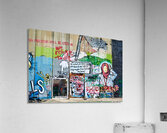 Wall murals in Bethlehem show art and messages in Jerusalem Acrylic Print