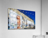 West Bank separation wall covered in art in Bethlehem Jerusalem Acrylic Print
