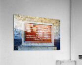 A sign marks the Church of the Nativity in Bethlehem Israel Acrylic Print