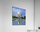 Taj Mahal stands in Agra with clear sky and reflecting pool Acrylic Print