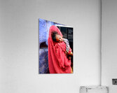 Mother carries sleeping child in India during daytime Acrylic Print