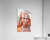 Portrait of woman in traditional dress in Mandawa Rajasthan Acrylic Print