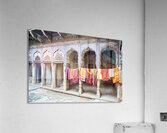 Decorated painted houses and colorful clothes in Mandawa Rajasth Acrylic Print