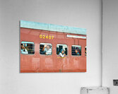 People travel on a train in Rajasthan India during the day Acrylic Print