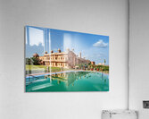 Exploring Khimsar Fort in Rajasthan India with a swimming pool n Acrylic Print