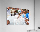 Men playing cards on the street in Bikaner Rajasthan during the Acrylic Print