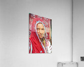 Portrait of a woman in traditional dress from Jaisalmer India Acrylic Print
