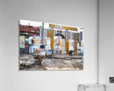 Streets of Bikaner in Rajasthan show daily life and animals Acrylic Print