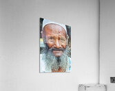 Old man in Rajasthan Jodhpur with a long beard and thoughtful ga Acrylic Print